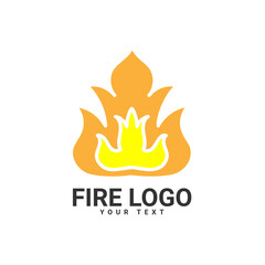 Wall Mural - fire logo design template vector illustration
