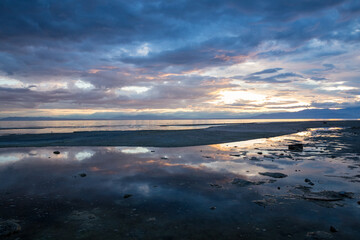 Poster - Sunset on Bombay Beach at Salton Sea, California