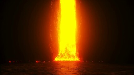 Fototapete - Hell gates. Road to hell fire. Devil portal. Sinner. Religious concept. Realistic 4k animation.