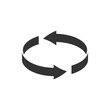 Spin rotate arrow icon. Reload round symbol