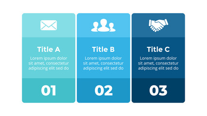 Squares vector colorful Infographic. 3 options, steps, processes. Presentation slide template. Banners timeline. Data visualization.