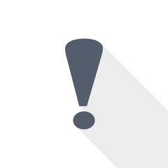 Fototapete - Exclamation sign vector icon, flat design illustration in eps 10