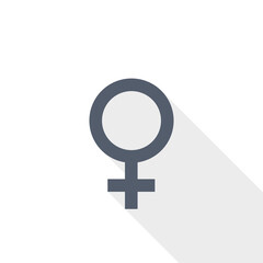 Aufkleber - Female vector icon, flat design illustration in eps 10