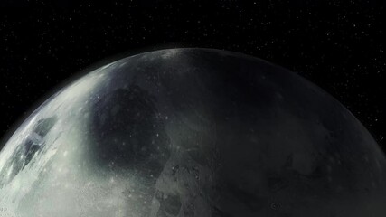 Wall Mural - Pluto, planets of the solar system, space, 3D render, solar system, stars, galaxy