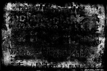 Wall Mural - Abstract grunge futuristic cyber technology background. Drawing on old grungy surface. Monochrome abstract grunge black and white illustration	
