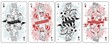 Playing cards queens set