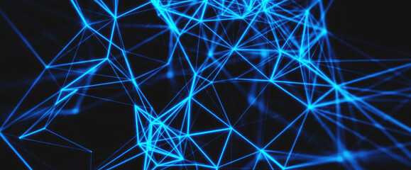 Wall Mural - abstract blue background with lines