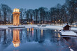 © marcin jucha - Snow in City Park in Tarnow, Lesser Poland. Mausoleum of General Jozef Bem Polish and Hungarian Hero
