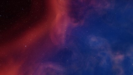 nebula gas cloud in deep outer space, science fiction illustrarion, colorful space background with s