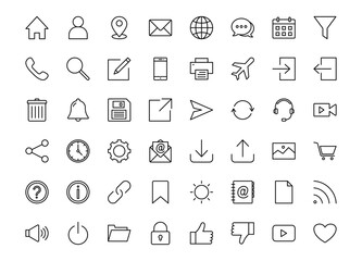 Wall Mural - Set of icons, for web mobile app vector illustration