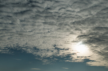 Wall Mural - Different clouds in the sky during sunset