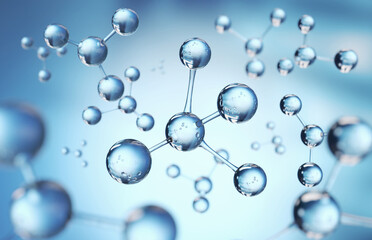 Science background with molecule or atom, Abstract structure for Science or medical background