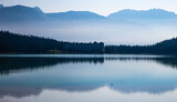 Fototapeta Natura - misty morning at Lake Louise