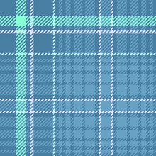 Abstract Dark Blue Tartan Many Square Pattern With Geometric Square Texture Overlay On Blue.