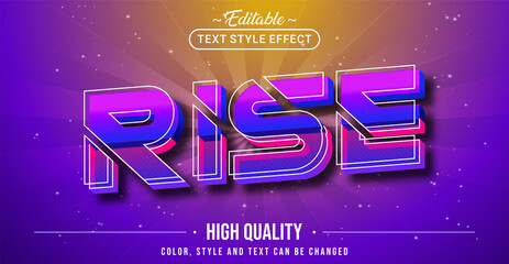 Fototapete - Editable text style effect - Rise text style theme.