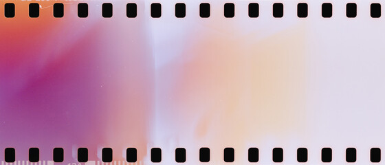 Wall Mural - real film strip texture with burn light leaks, abstract background