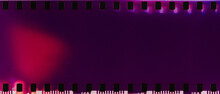 Real Film Strip Texture With Burn Light Leaks, Abstract Background