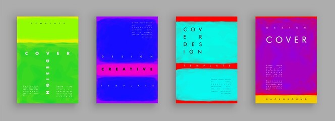 Minimalistic art. Cover design. Abstract painting style. Colorful background geometric patterns.