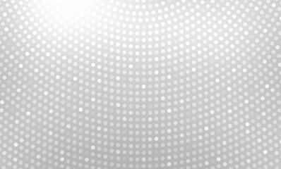 Canvas Print - Holidays glitter dots mosaic half-circle light grey background.