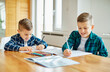 © Lumos sp - child boy homework school education classroom studying childhood home kid student learning writing