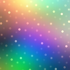 Wall Mural - Festive colorful rainbow gradient blur background with shiny bokeh pattern.