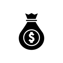 money bag icon glyph style vector design element