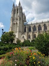 Vertical Shot Of The Washington National Cathedral, Washington, D.C., United States