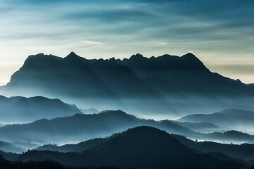 Doi Luang Chiang Dao beautiful mountain,Limestone mountains,Second highest in thai,in chiang mai Thailand,
