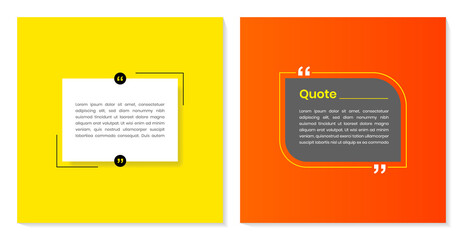 Quote frames blank templates set. Quote box frame. Quote box icon vector. quote bubbles