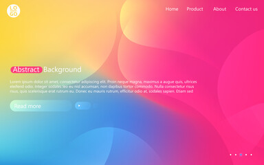 Wall Mural - abstract website template with gradient. presentation modern minimal blur background.