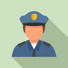 Poster - City policeman icon. Flat illustration of city policeman vector icon for web design