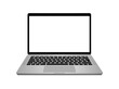 © TMvectorart - Realistic laptop front view. Laptop modern mockup. Blank screen display notebook. Opened computer screen with keyboard. Smart device.