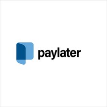 Logo Initial Letter P Modern Digital Pay Later Technology Wallet Money