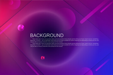 Canvas Print - Geometric design with a gradient of blue and purple colors, oblique stripes and circles