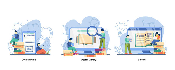 Vector flat design isolated concept metaphor illustrations