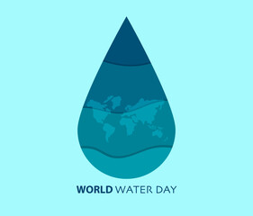 Wall Mural - World Water Day Background Vector