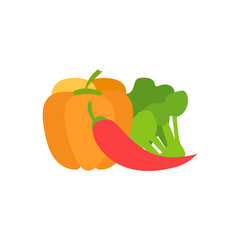 Sticker - Vegetables Flat Illustration