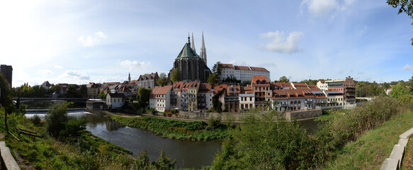 Canvas Print - Panorama von Görlitz mit Neisse