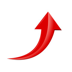 Wall Mural - arrow icon. red up arrow. vector illustration.