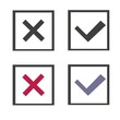 © Богдан Пенек - check mark and cross icons vector