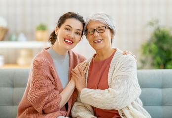 Wall Mural - mother and her adult daughter