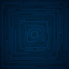 Wall Mural - abstract futuristic blue line pattern of geometric tech artwork template. geometric elements design 