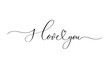 © ku4erashka - I love you - handwritten inscription isolated on white background. Valentine's day design.