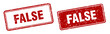 false stamp set. false square grunge sign
