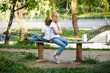 © Ekaterina Pichukova - Children resent each other on a bench.
