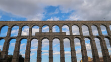 Roman Aqueduct In Segovia, Spain