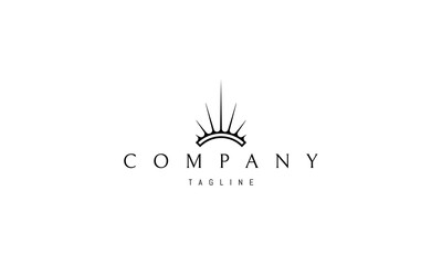 Wall Mural - vector logo on which an abstract image of the symbol of the sun in the form of a crown.