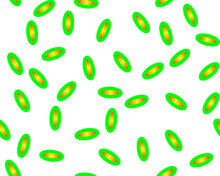 Green Ovals Seamless Pattern On White Background