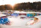 Fototapeta Pomosty - colorful skatepark 