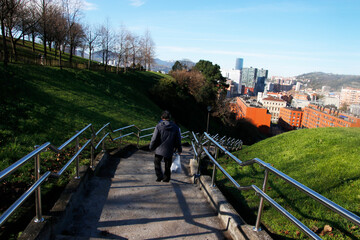 Sticker - Walking in an urban park